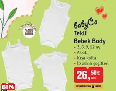 BABYCO TEKLİ BEBEK BODY BABYCO TEKLİ BEBEK BODY